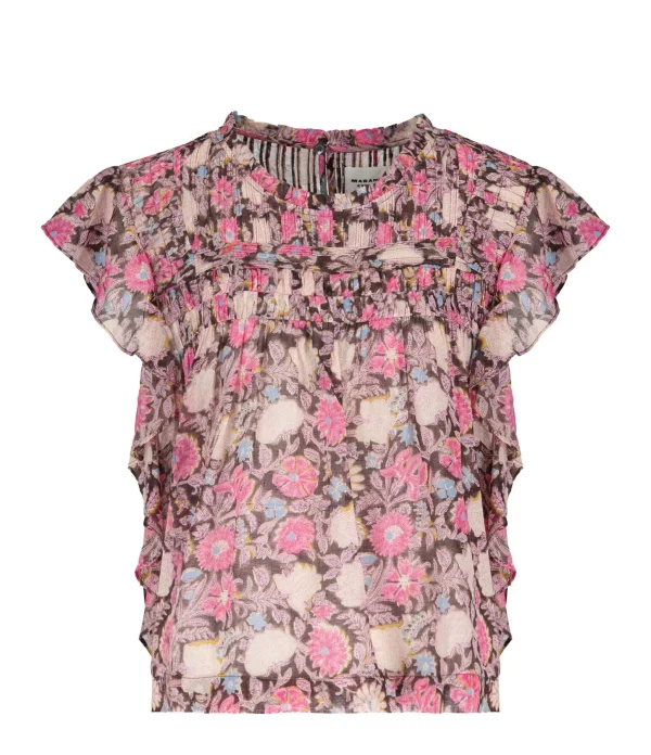 MARANT ÉTOILE Top Layona Coton Fleuri 1