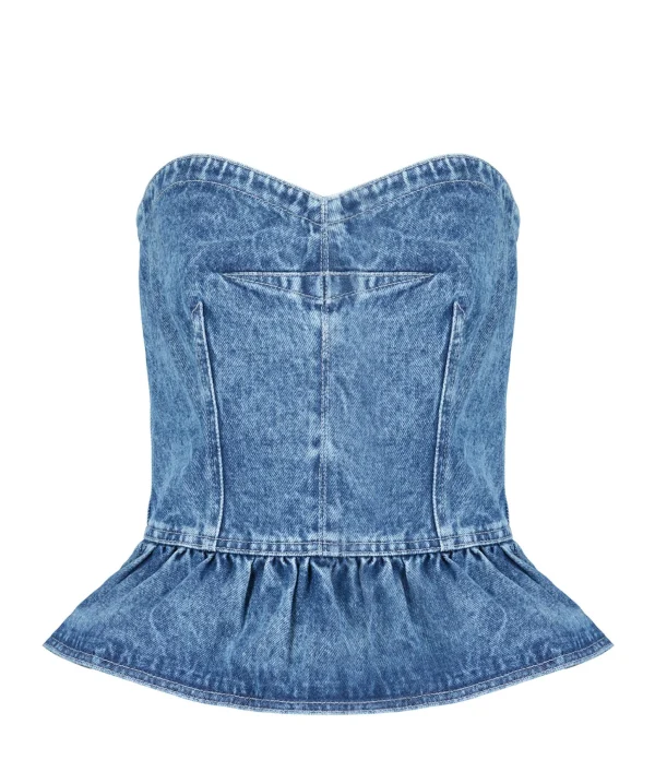 MARANT ÉTOILE Top Solizinia Coton Bleu Clair 1