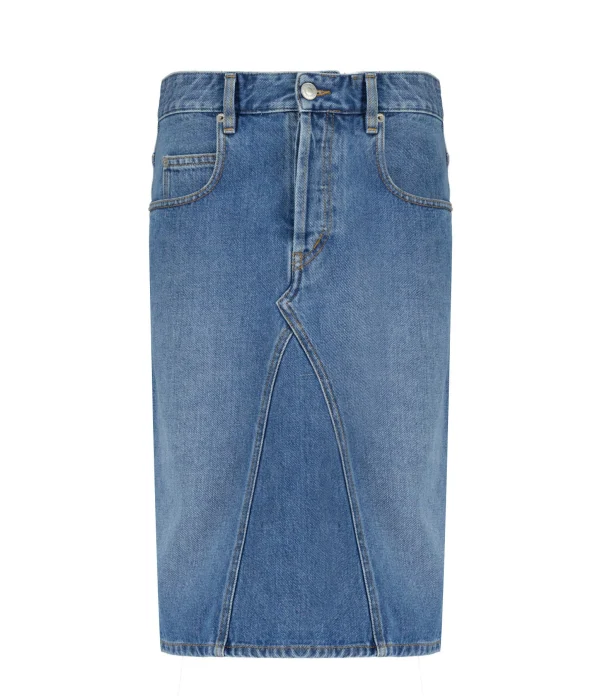 MARANT ÉTOILE Jupe Fiali Coton Bleu Clair 1