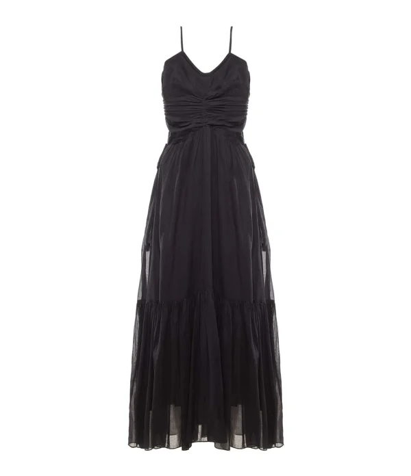 MARANT ÉTOILE Robe Longue Giana Coton Noir 1