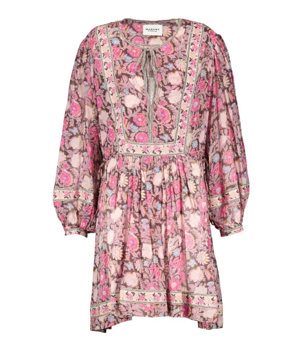 MARANT ÉTOILE Robe Gilinesia Coton Multicolore 1