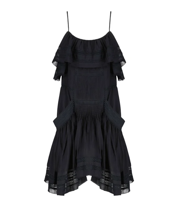 MARANT ÉTOILE Robe Moly Coton Noir 1