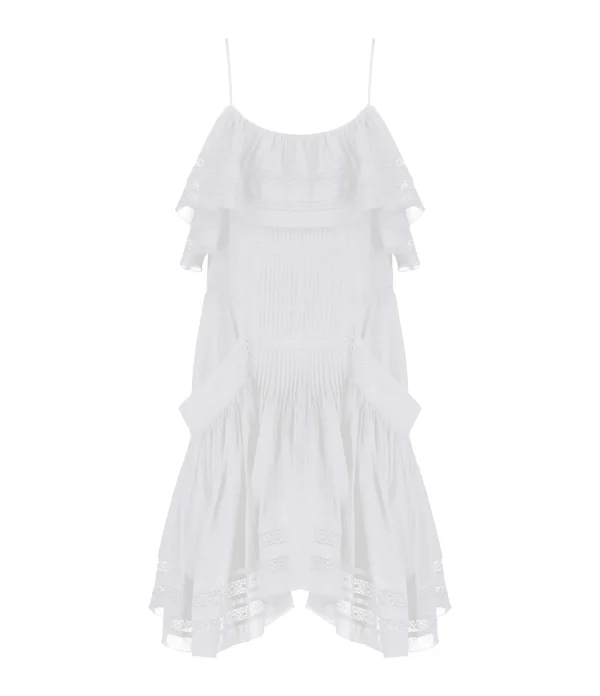 MARANT ÉTOILE Robe Moly Coton Blanc 1