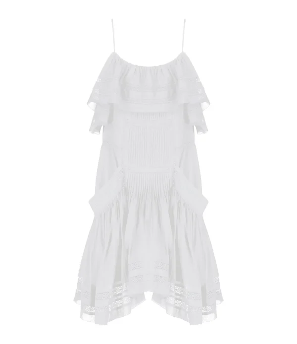 MARANT ÉTOILE Robe Moly Coton Blanc 1