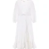 MARANT ÉTOILE Robe Longue Latifa Coton Blanc 14