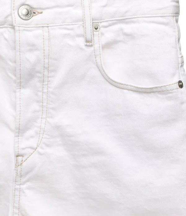 MARANT ÉTOILE Short Lesia Coton Blanc 3