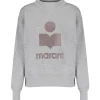 MARANT ÉTOILE Sweatshirt Moby Coton Gris 17