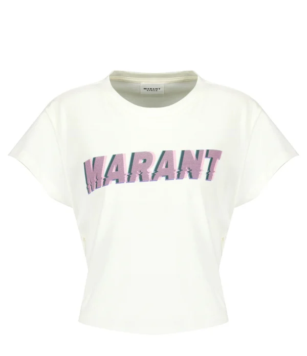 MARANT ÉTOILE Tee-shirt Zodya Coton Vanille 1