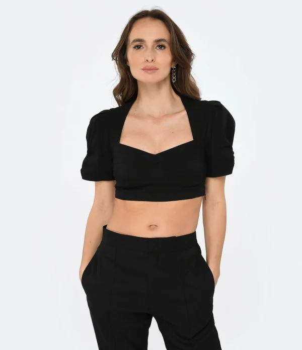 Isabel Marant Top Fania Noir 4