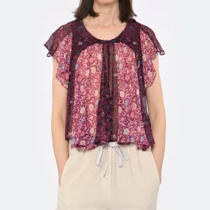 Isabel Marant Top Oriane Soie Fuchsia 12