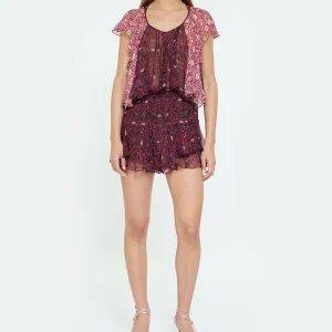 Isabel Marant Top Oriane Soie Fuchsia 18