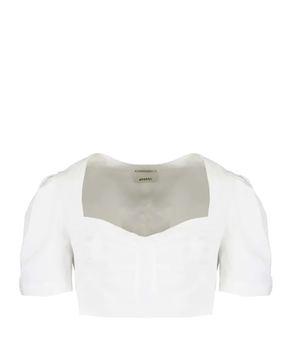 Isabel Marant Top Fania Chanvre Blanc 1