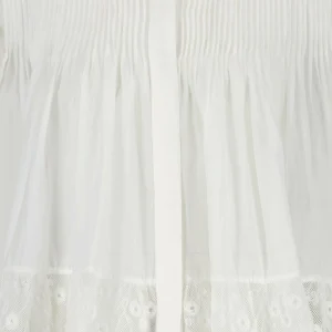 Isabel Marant Chemise Mikia Coton Dentelle Blanc 9