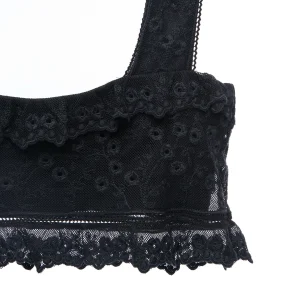 Isabel Marant Top Mecelia Dentelle Noir 9