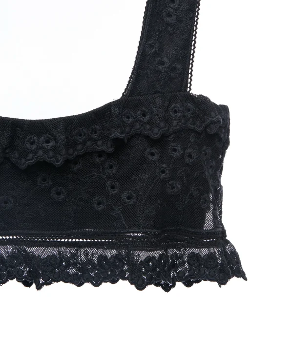 Isabel Marant Top Mecelia Dentelle Noir 3