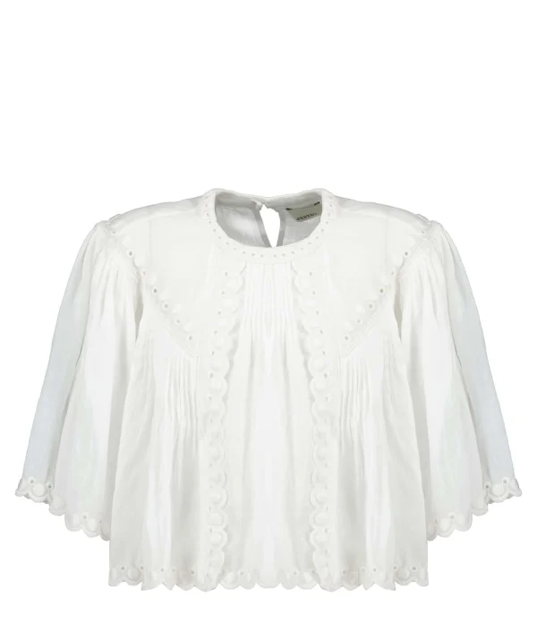 Isabel Marant Top Ogalice Ramie Blanc 1