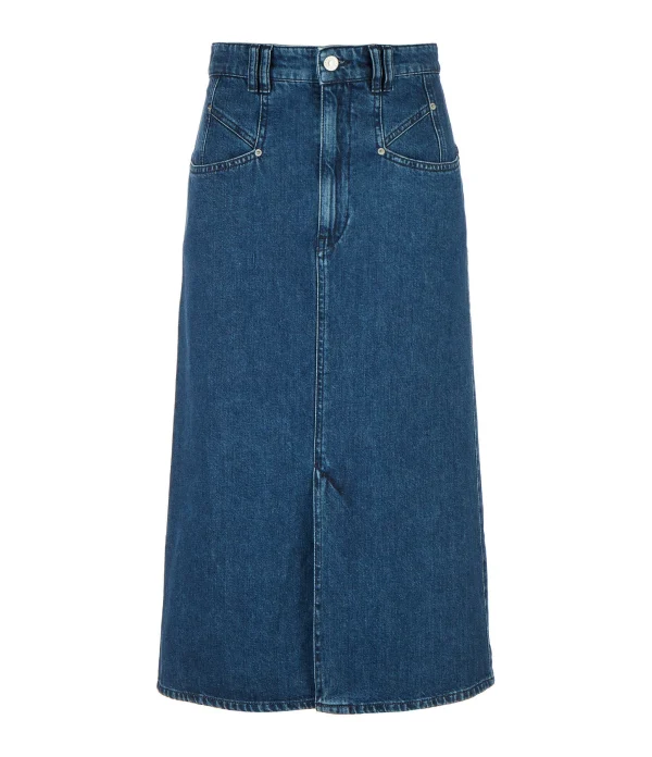 Isabel Marant Jupe Dipoma Coton Bleu Navy 1