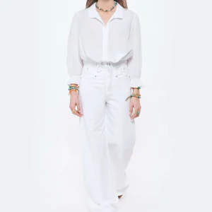 Isabel Marant Jean Lemony Denim Blanc 11