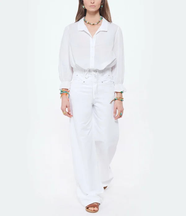 Isabel Marant Jean Lemony Denim Blanc 4