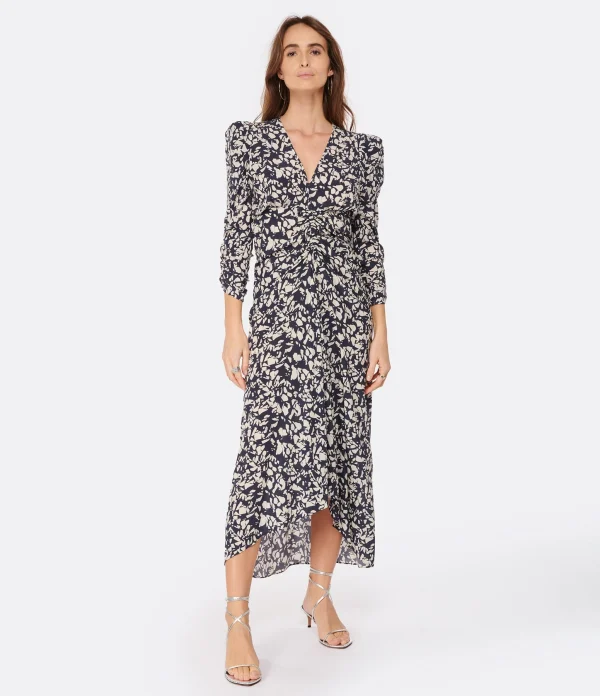 Isabel Marant Robe Mi-longue Albini Soie Noir 3