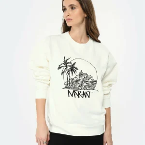 Isabel Marant Sweatshirt Homme Mikoy Coton Blanc 11