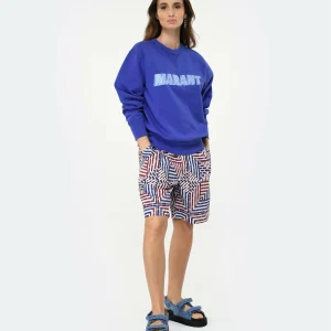 Isabel Marant Sweatshirt Homme Miky Coton Bleu Électrique 13