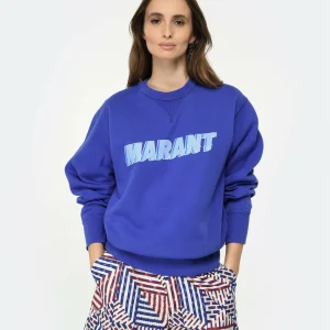 Isabel Marant Sweatshirt Homme Miky Coton Bleu Électrique 11