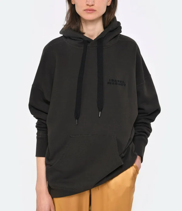 Isabel Marant Sweatshirt Hoodie Scott Coton Noir Délavé 4