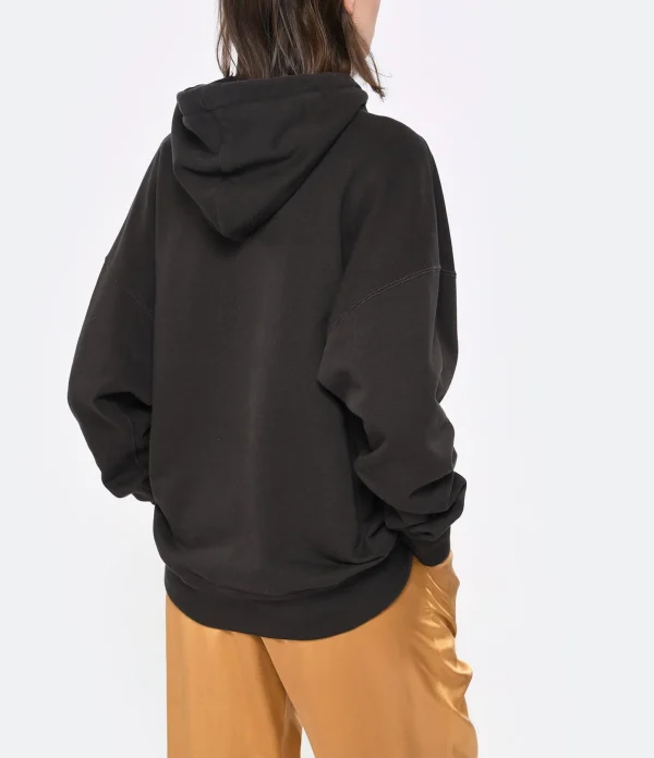 Isabel Marant Sweatshirt Hoodie Scott Coton Noir Délavé 6