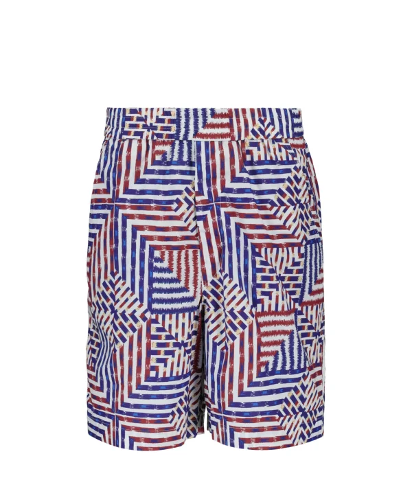 Isabel Marant Short Homme Edoardo Coton Bleu Rouge 1