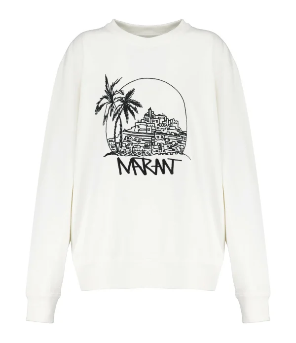 Isabel Marant Sweatshirt Homme Mikoy Coton Blanc 1