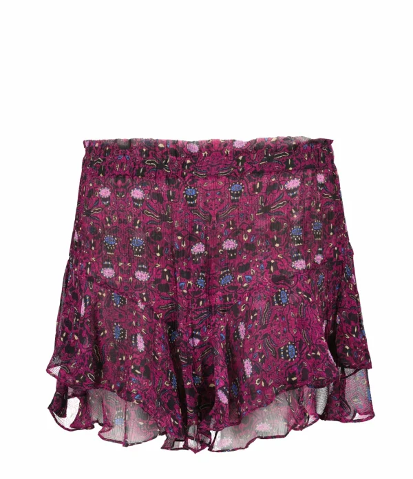 Isabel Marant Short Aboreli Soie Fuchsia 1