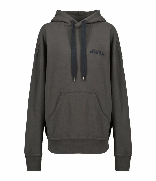 Isabel Marant Sweatshirt Hoodie Scott Coton Noir Délavé 1