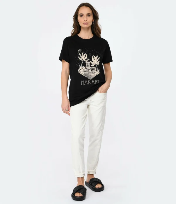 Isabel Marant Tee-shirt Homme Zafferh Coton Noir 5