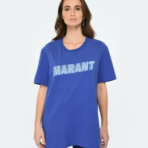 Isabel Marant Tee-shirt Homme Honore Coton Bleu Électrique 12