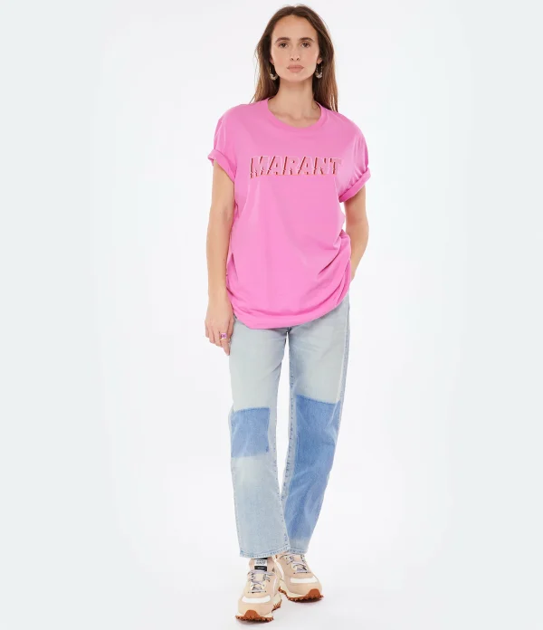 Isabel Marant Tee-shirt Homme Honore Coton Rose 6