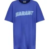 Isabel Marant Tee-shirt Homme Honore Coton Bleu Électrique 22