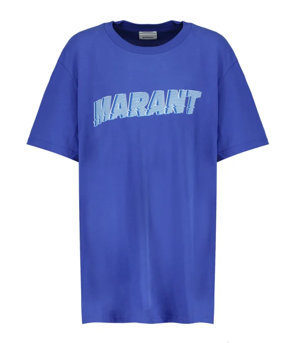 Isabel Marant Tee-shirt Homme Honore Coton Bleu Électrique 1