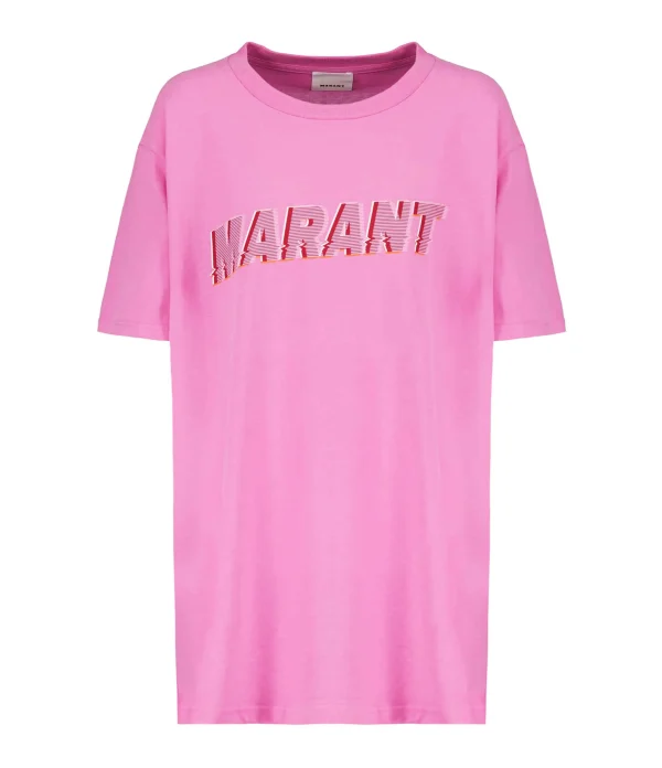 Isabel Marant Tee-shirt Homme Honore Coton Rose 1