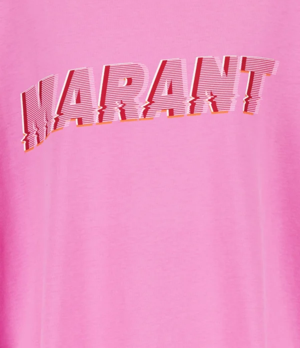 Isabel Marant Tee-shirt Homme Honore Coton Rose 3