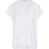 JEANNE VOULAND Tee-shirt Bacha Col V Lyocell Blanc 14