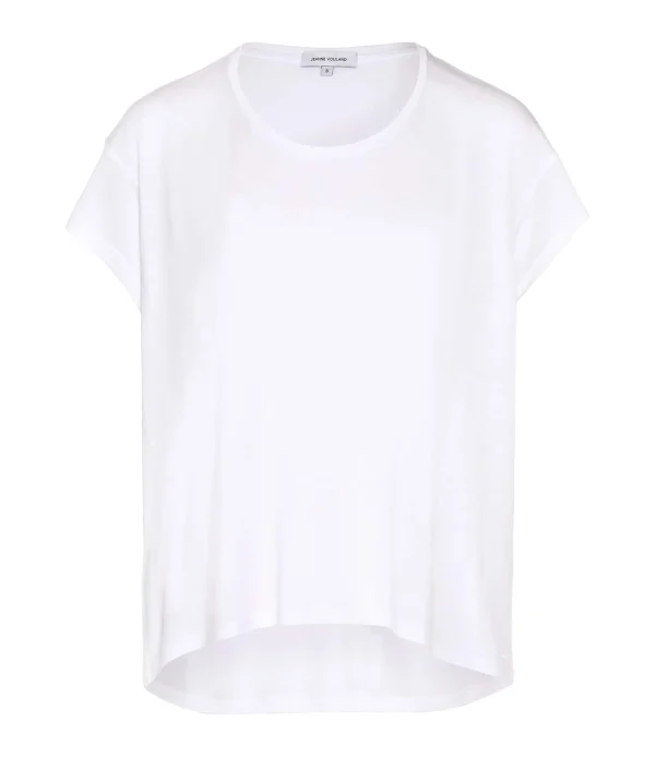 JEANNE VOULAND Tee-shirt Bach Col Rond Lyocell Blanc 1