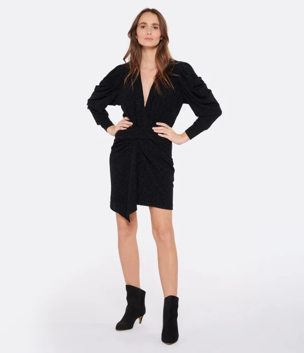 IRO Robe Luca Lurex Noir 3