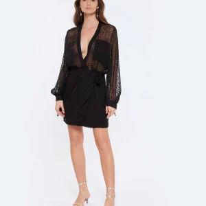 IRO Robe Ricarda Soie Noir 10