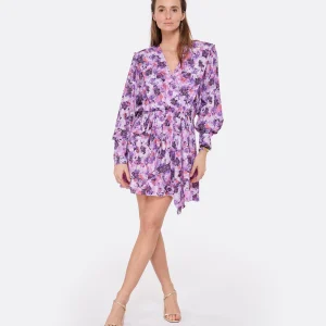 IRO Robe Madea Imprimé Violet 7