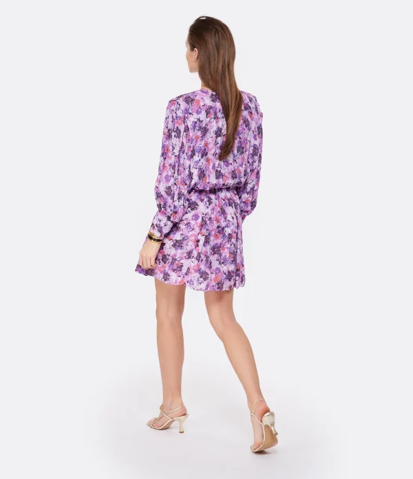 IRO Robe Madea Imprimé Violet 4