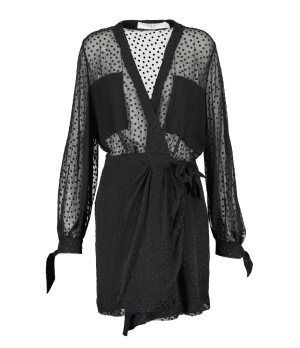 IRO Robe Ricarda Soie Noir 1