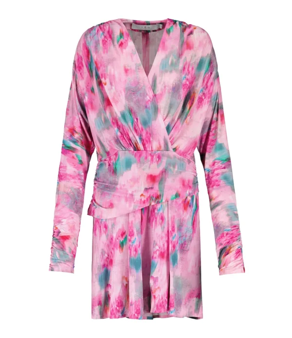 IRO Robe Zola Imprimé Rose Clair 1