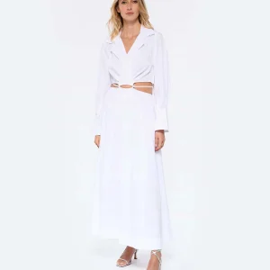 JONATHAN SIMKHAI Robe Alex Coton Blanc 7