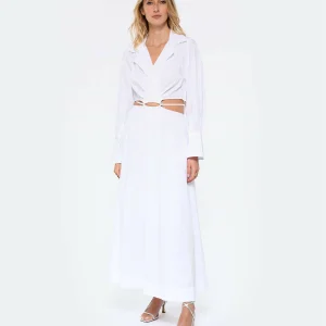 JONATHAN SIMKHAI Robe Alex Coton Blanc 7